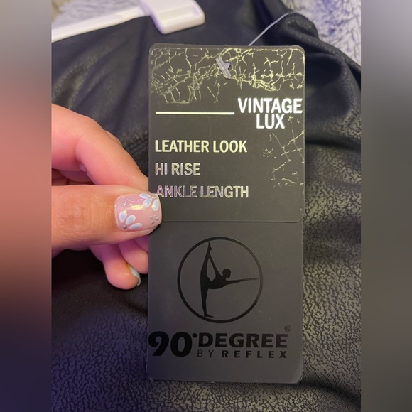 NEW 90 Degree Faux Leather Leggings - Picture 3 of 3